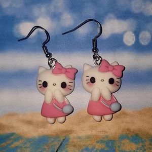 OH! MY KITTY EARRINGS PINK